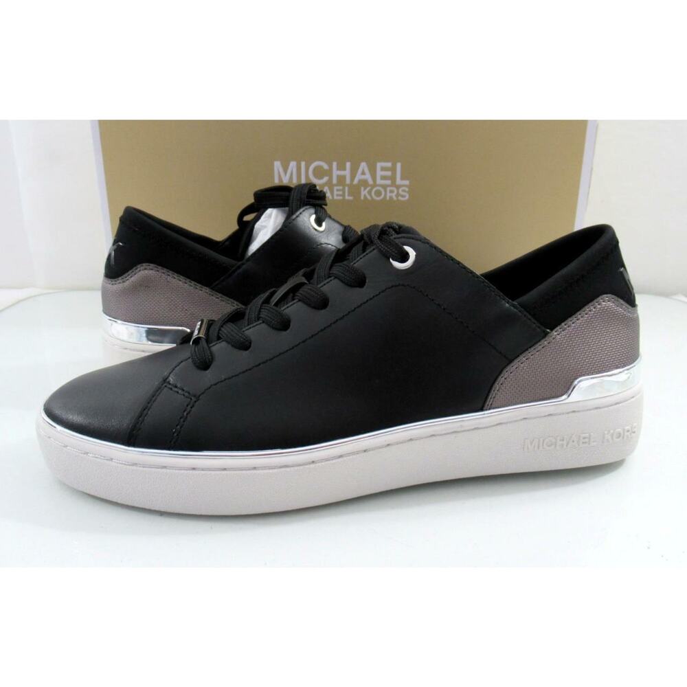 Women's Shoes Michael Kors Scout Lace Up Sneaker MK Logo Scuba Black Size 7 - Picture 9 of 9
